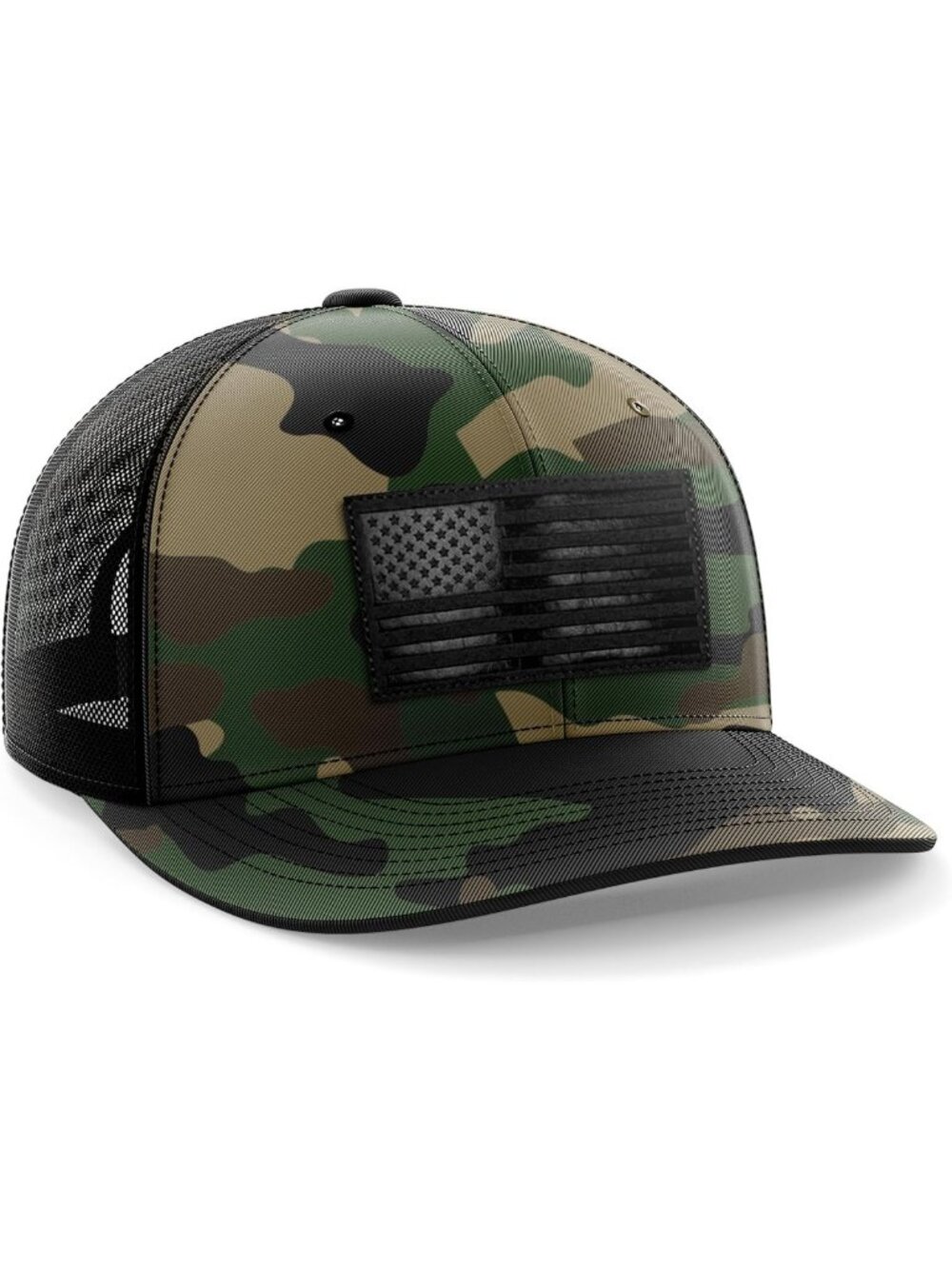 Stylish Leather Flag Patch Snapback Hat for Men & Women - Tactical Cap